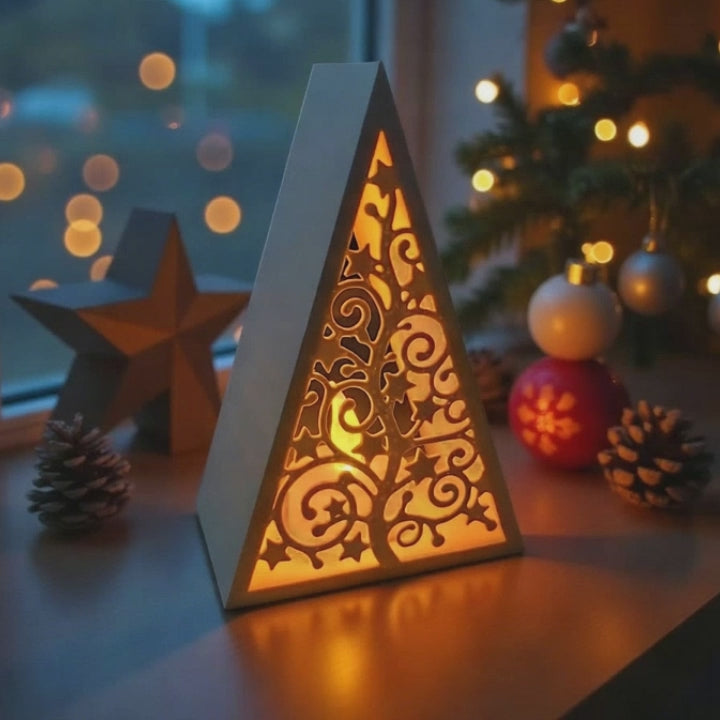 Pyramid Christmas Tree Lantern