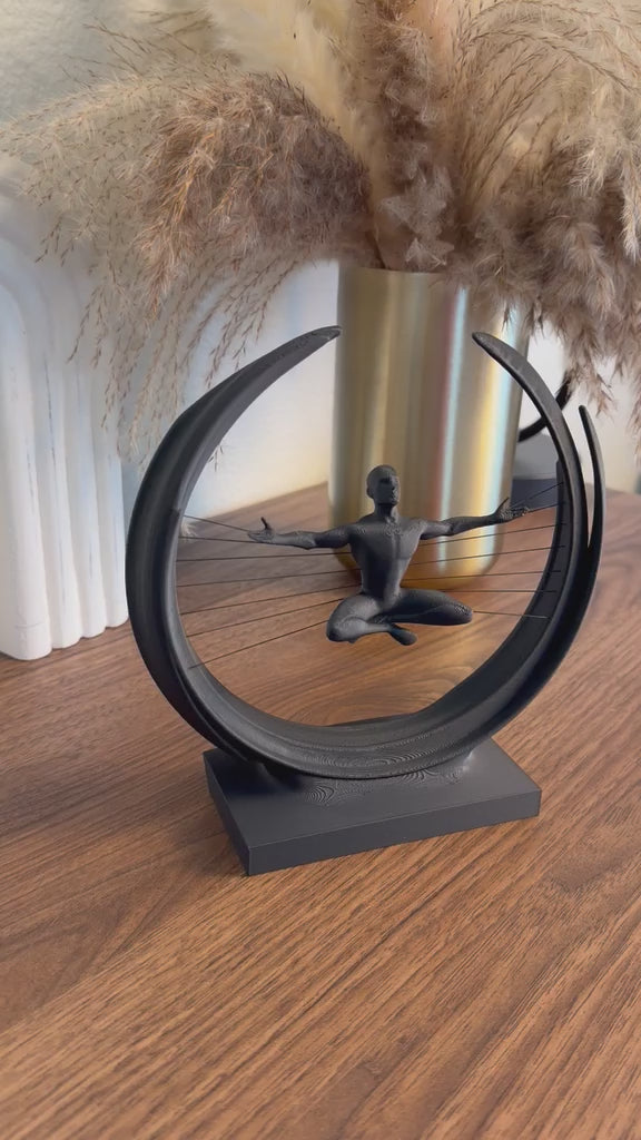 3D Printed Sitting Man Sculpture