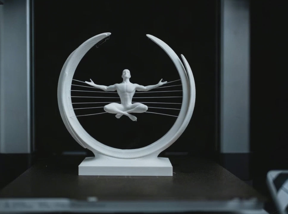 3D Printed Sitting Man Sculpture