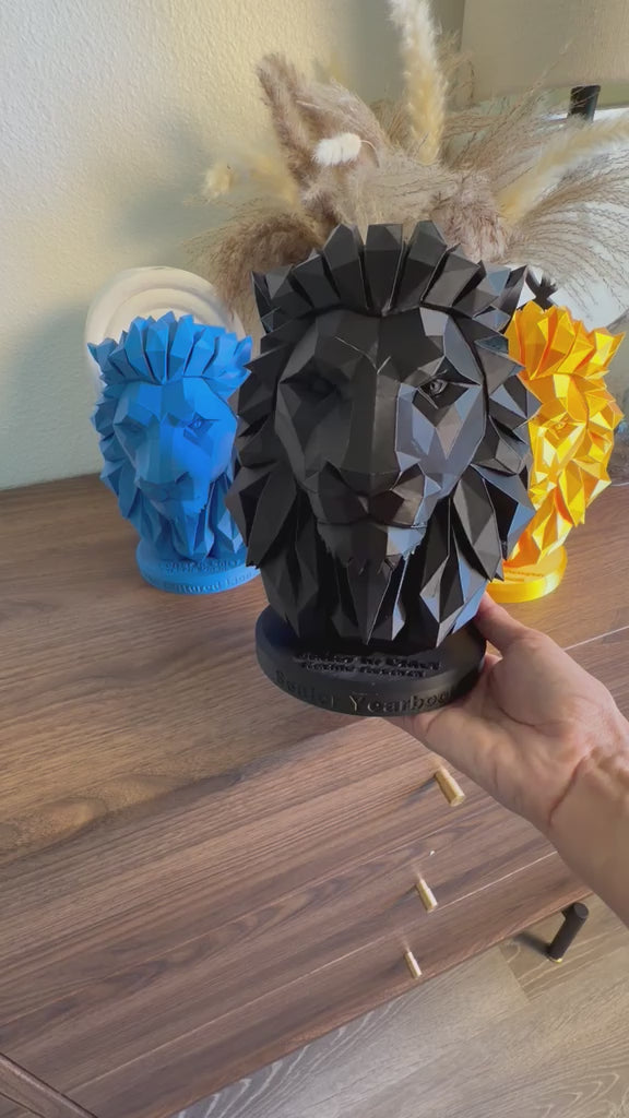 Low poly Lion Sculpture