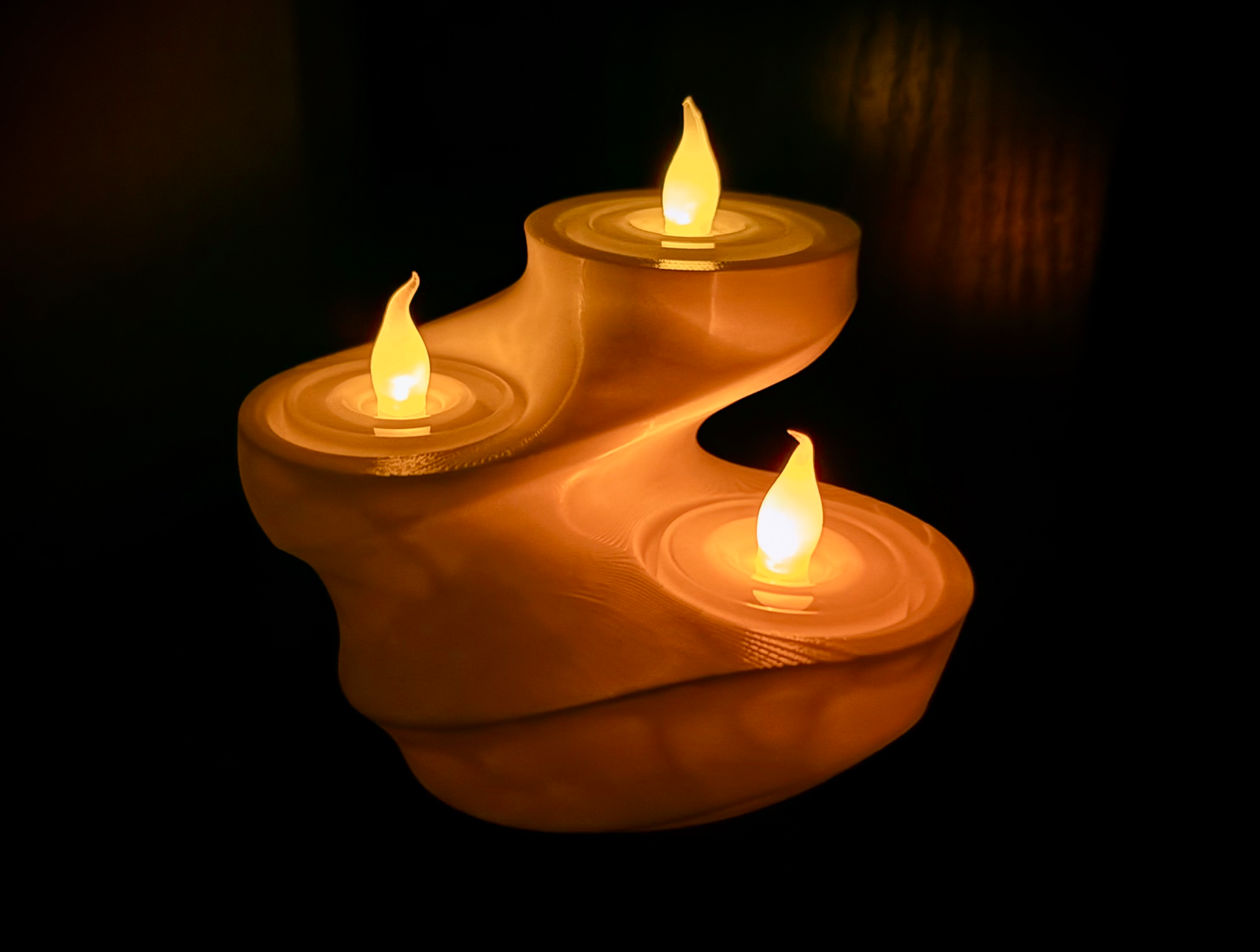 Swirl LED Tealight Holder